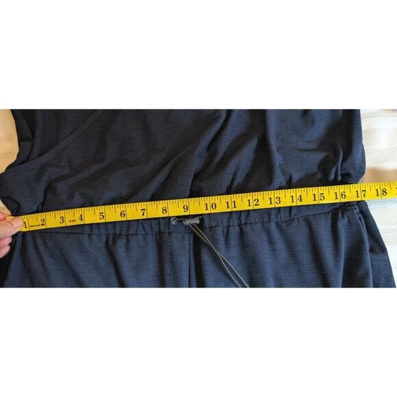 Old Navy Breathe On Women XL One Piece Romper Shorts Criss Cross Navy Blue - Picture 9 of 9